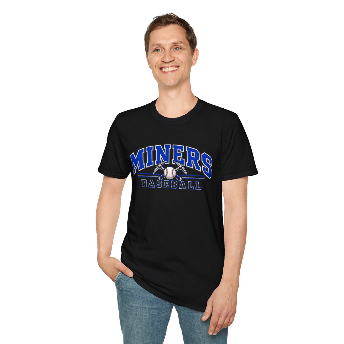 Miners Baseball T-Shirt – Team Logo Unisex Softstyle T shirt