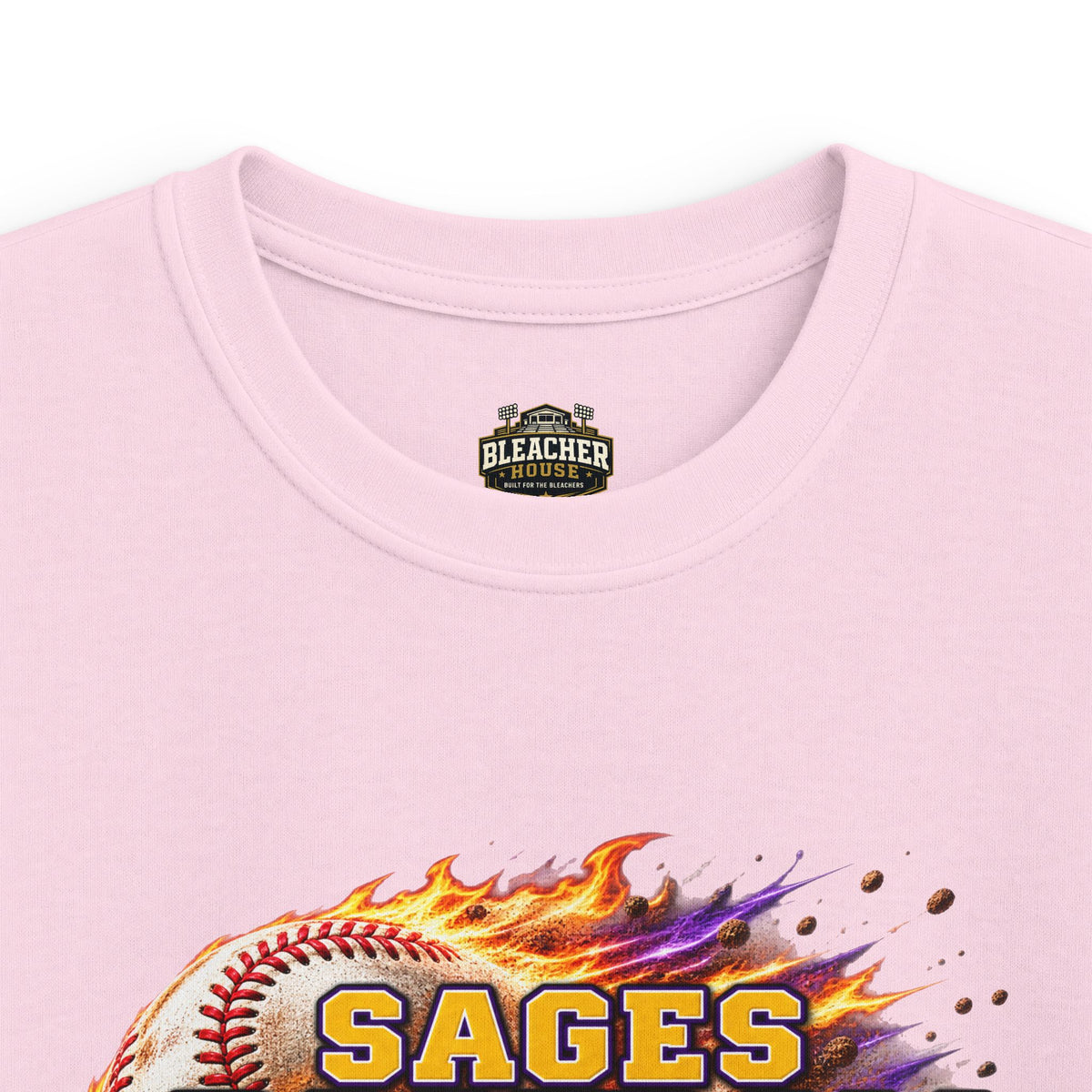 YOUTH Sages Flaming Baseball Team Tee – Youth Baseball Shirt