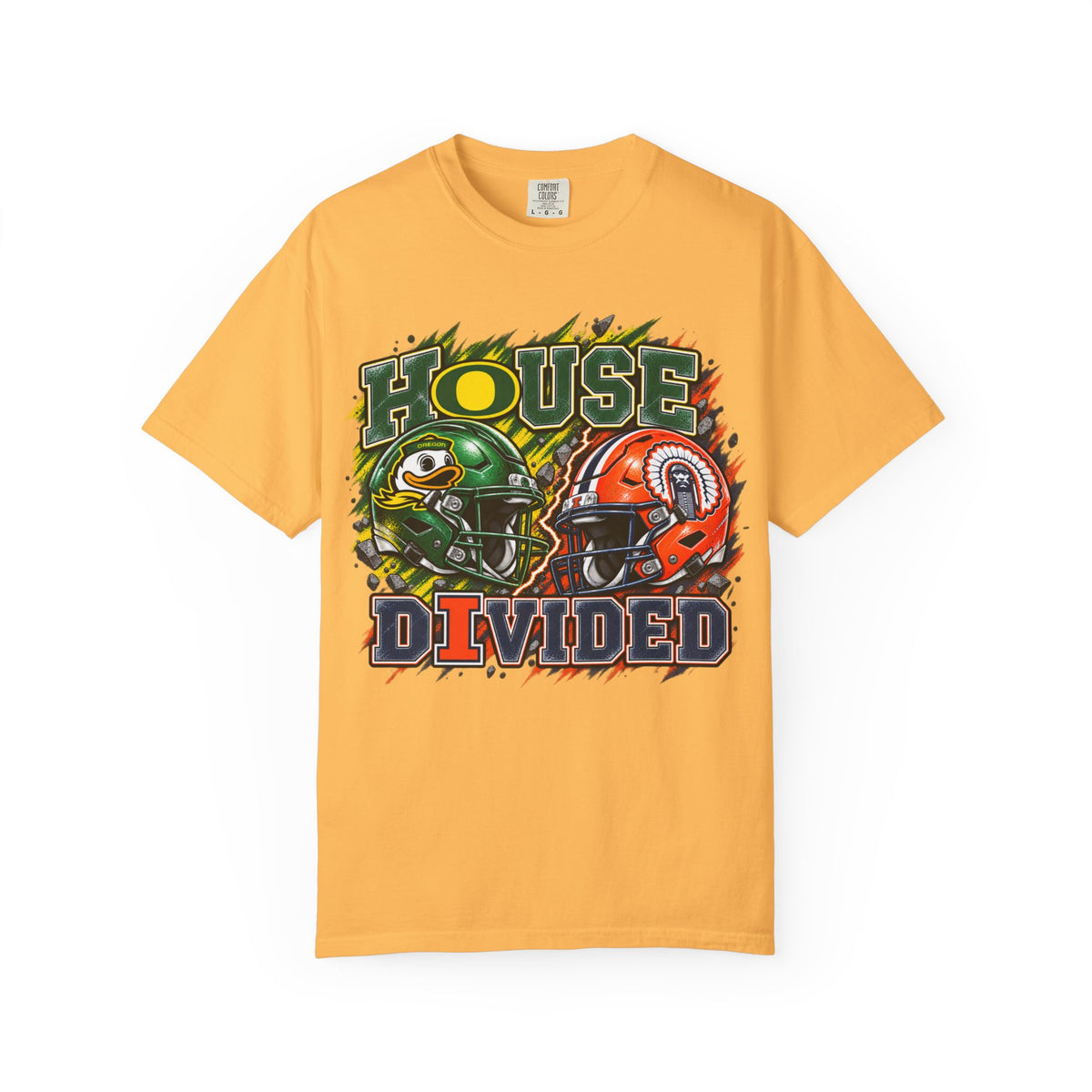 House Divided Football T-Shirt - Oregon vs. Illinois