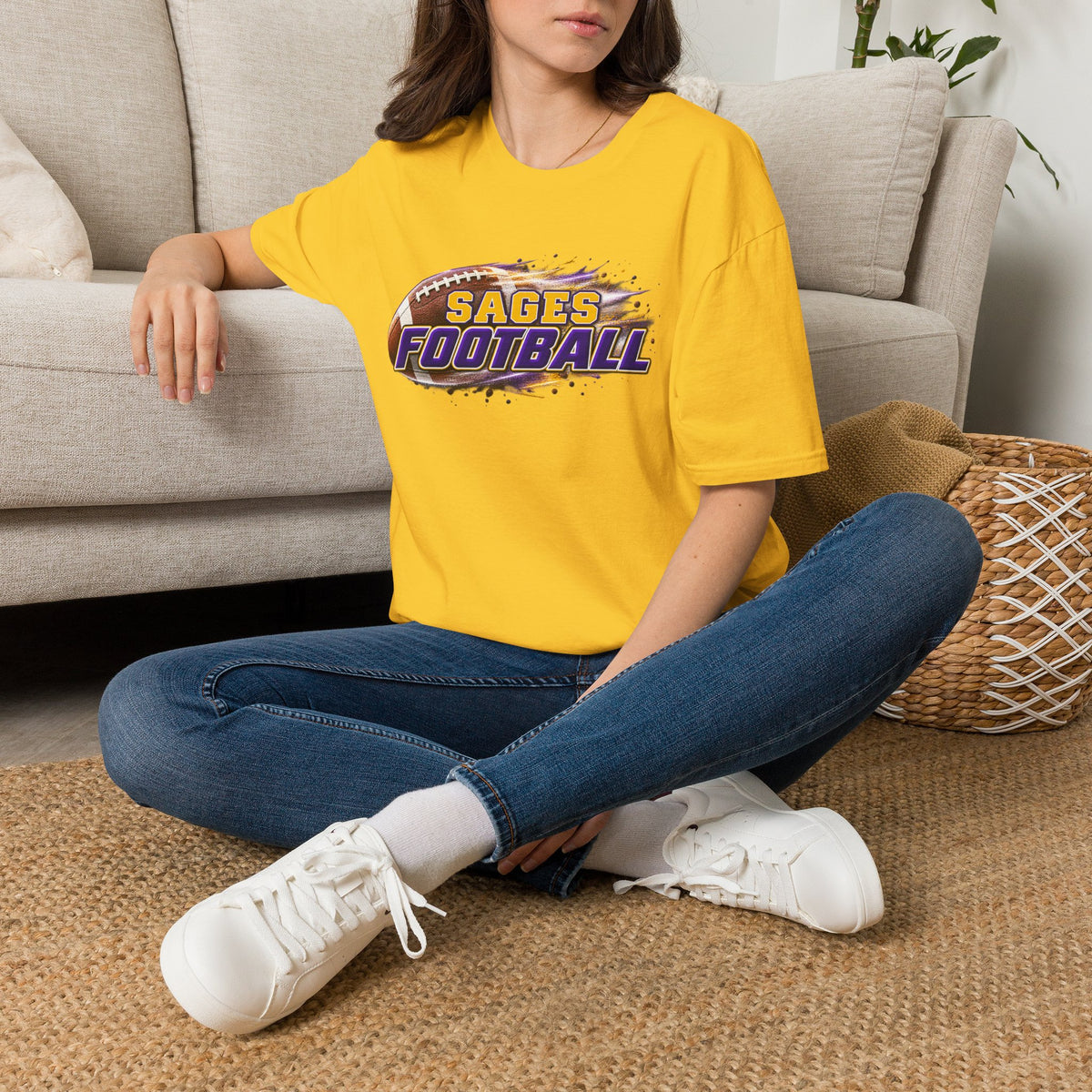 Sages Flaming Football T-Shirt