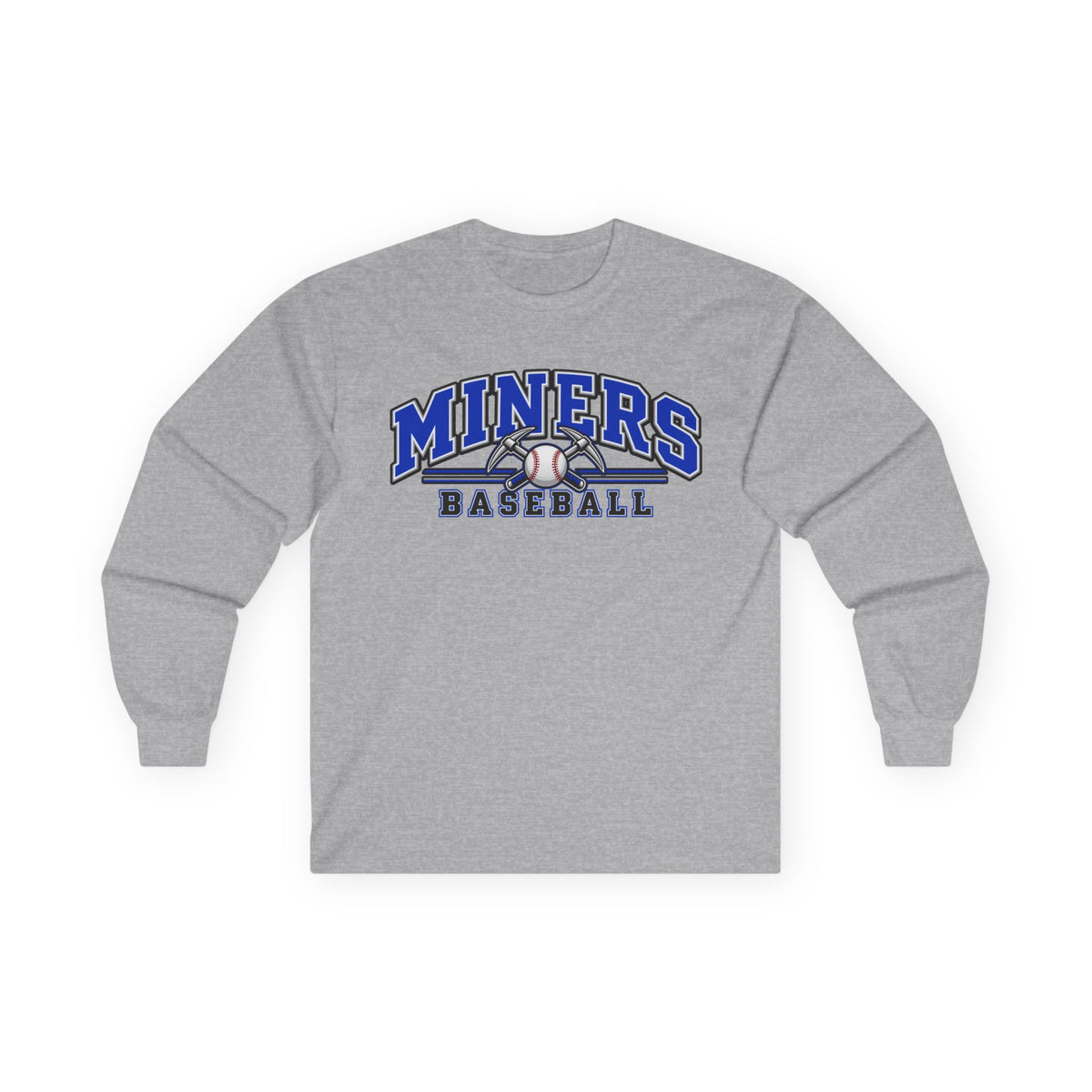 Miners Baseball Long Sleeve Tee — Team Logo Shirt for Fans