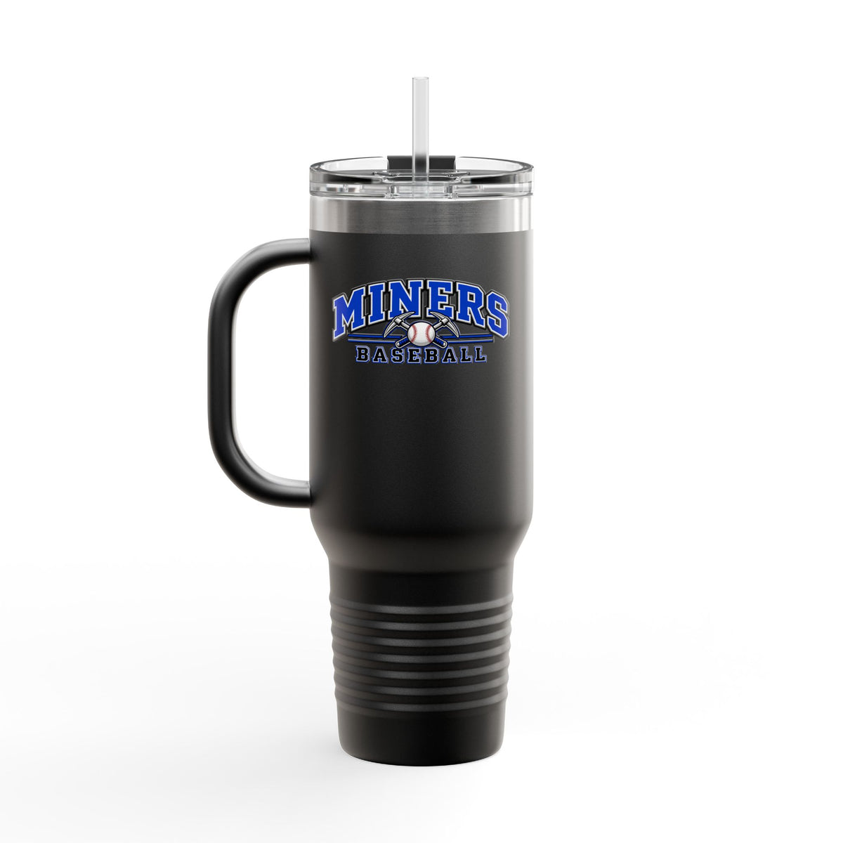 40oz Insulated Travel Mug — Block M and Miners Baseball Logos Stainless Steel Tumbler