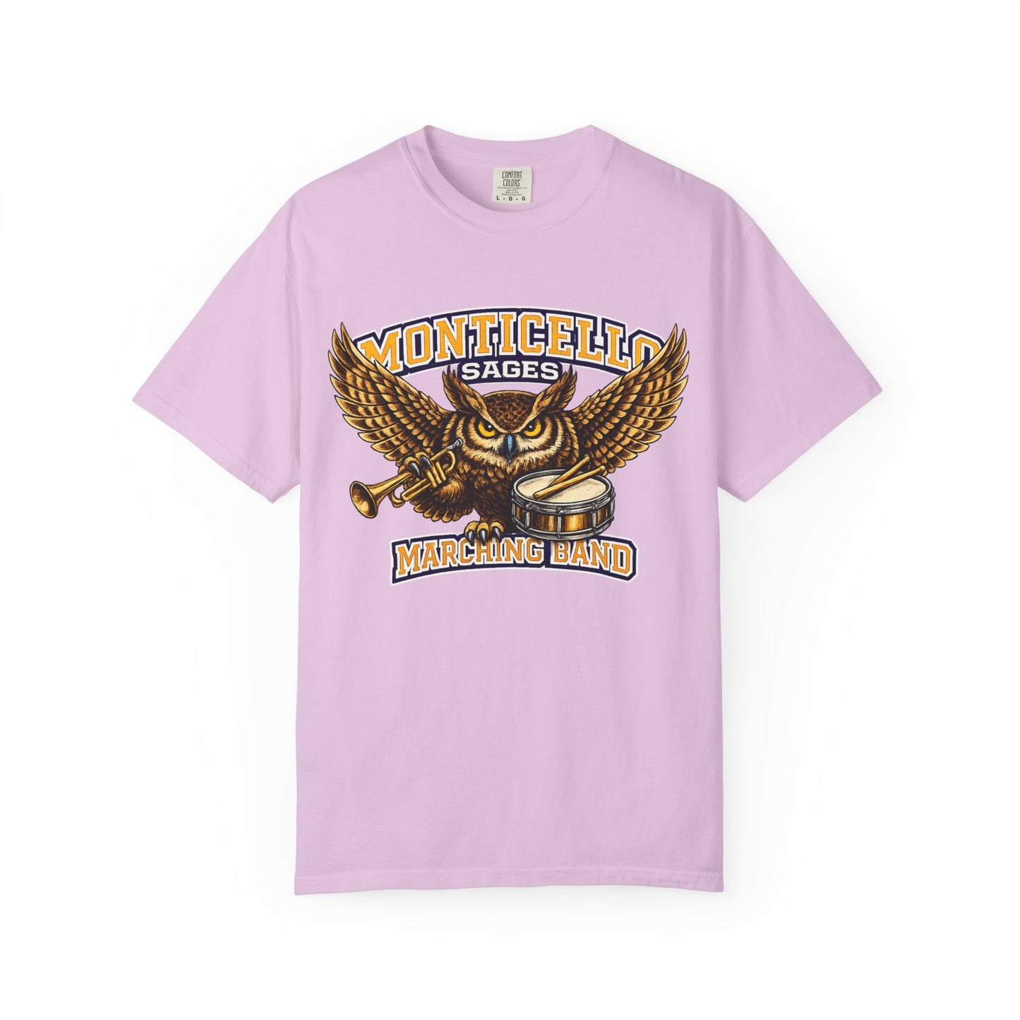 Monticello Sages Marching Band - Vintage Owl & Wings T-Shirt