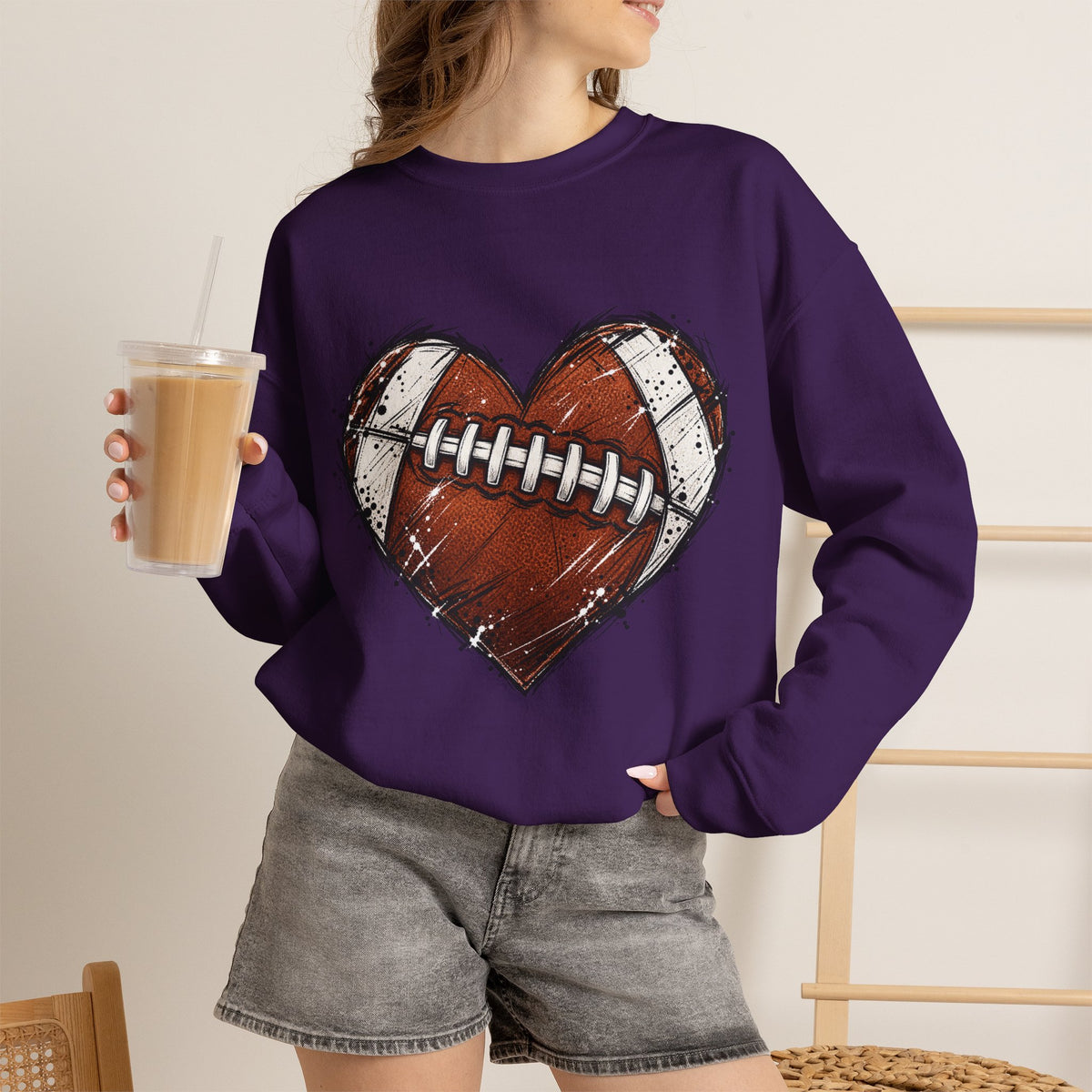 Unisex Heavy Blend™ Football Crewneck Sweatshirt