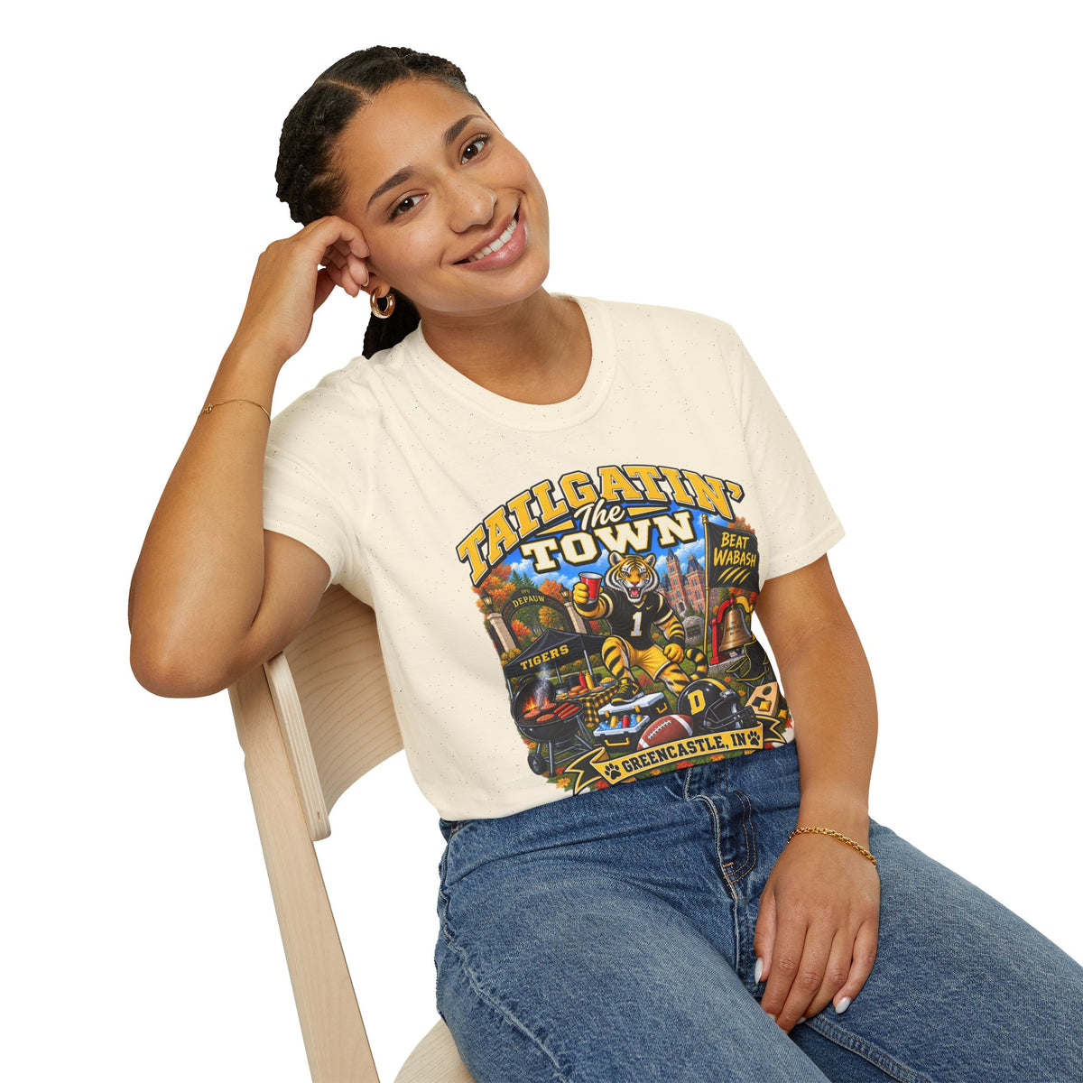 Tailgatin' the Town - DEPAUW EDITION - College Game Day Tailgate Tee