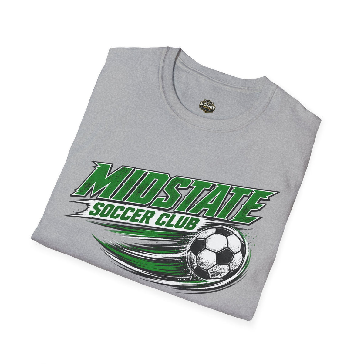 Midstate Soccer Club T-Shirt — Green Vintage Soccer Graphic Tee