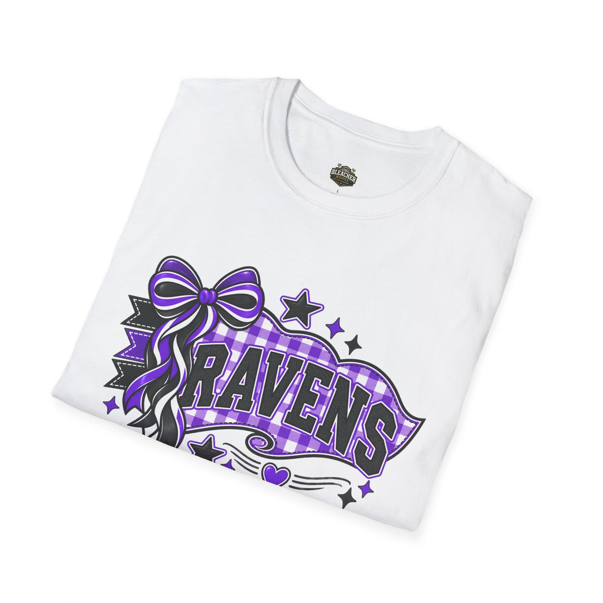 Ravens T-Shirt — Purple Ribbon & Stars Spirit Tee