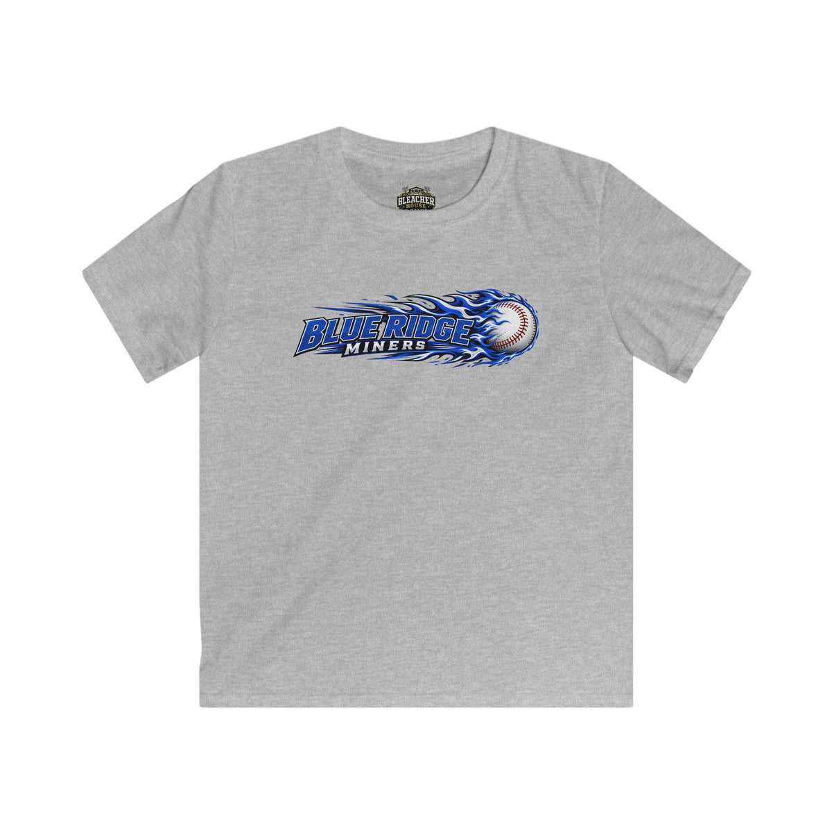 YOUTH Blue Ridge Miners Flaming Baseball T-Shirt – Flaming Ball Softstyle Tee