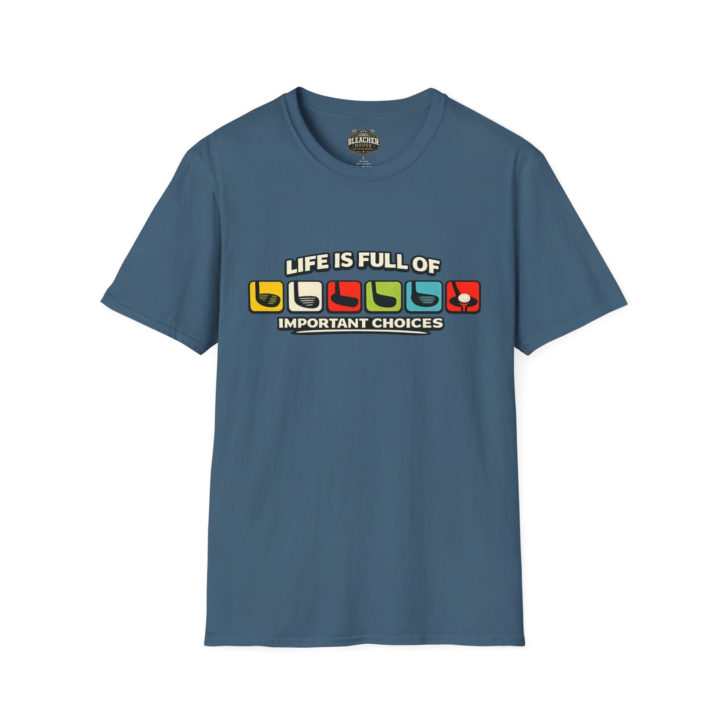 T‑Shirt — "Life Is Full Of Important Choices" Retro Game Controller Graphic
