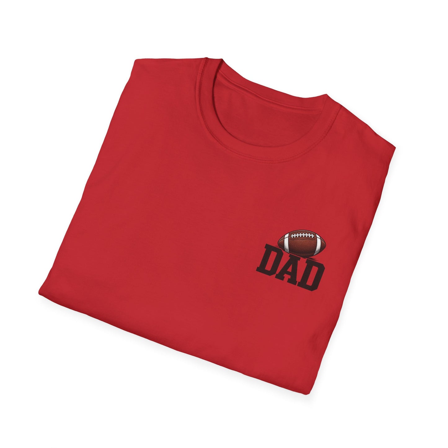 Football Dad T‑Shirt — 'DAD' with Football Chest Print