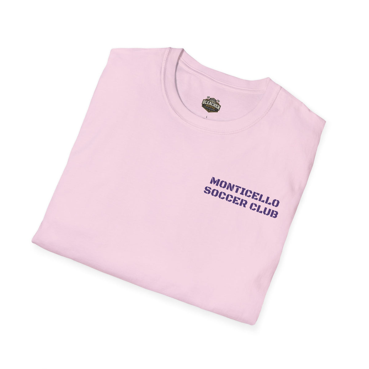 Monticello Soccer Club T-Shirt — Minimal Chest Logo With Crest On Back
