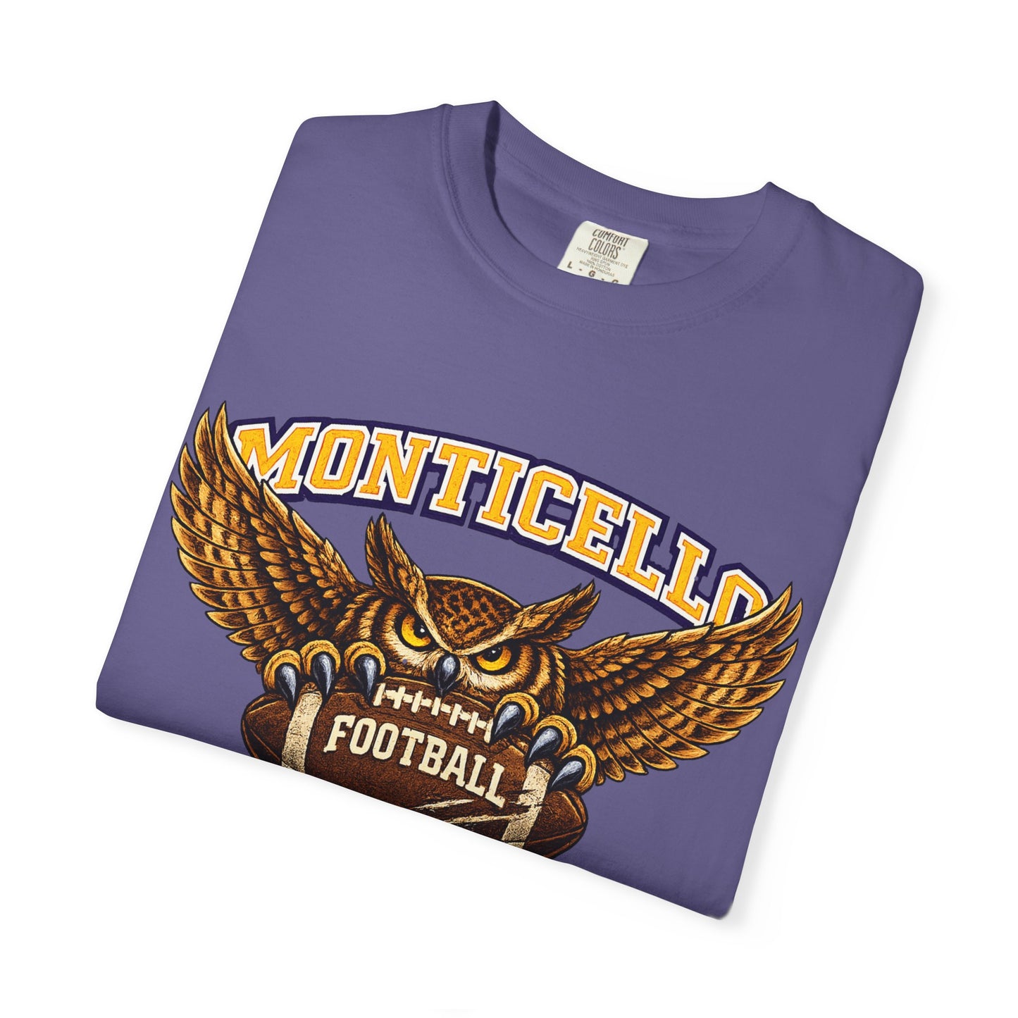 Monticello Sages Football T-Shirt — Vintage Owl & Wings Team Tee