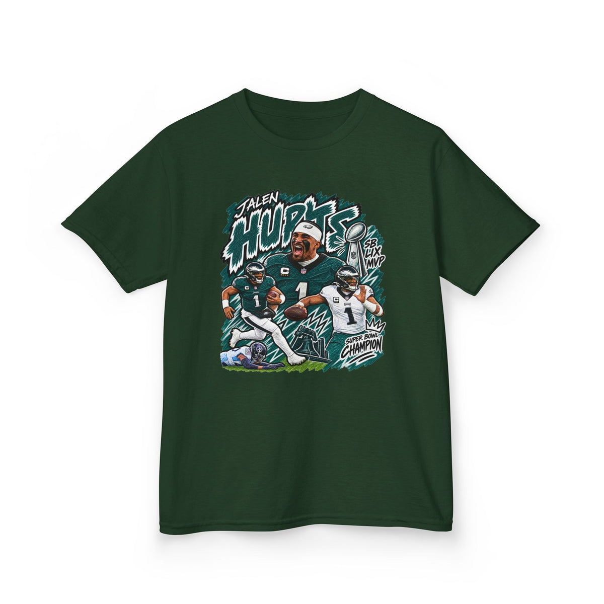 YOUTH Jalen Hurts Graphic T-Shirt - Sunday Standouts Sketch Series