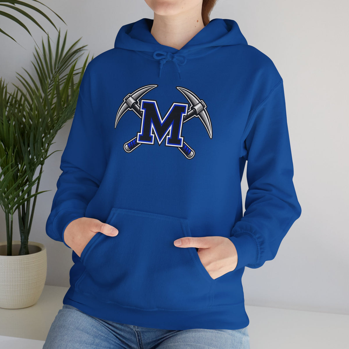 Miners M Logo Hoodie - Cross Pickaxe Graphic M Logo