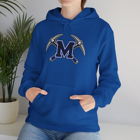 Miners M Logo Hoodie - Cross Pickaxe Graphic M Logo