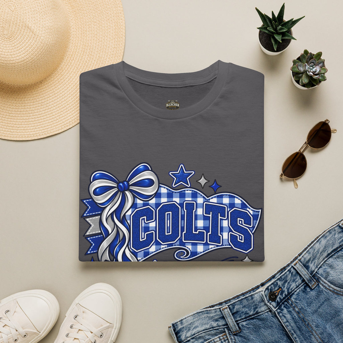 Colts Ribbon & Banner T-Shirt — Team Spirit Tee