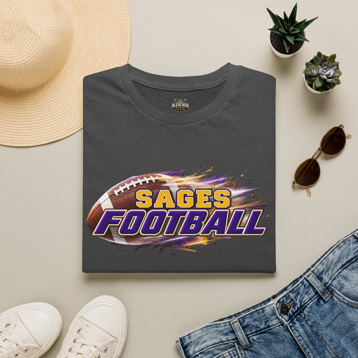 Sages Flaming Football T-Shirt