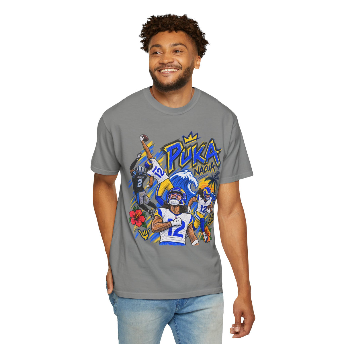 Puka Nacua Graphic T-Shirt - Sunday Standouts Sketch Series