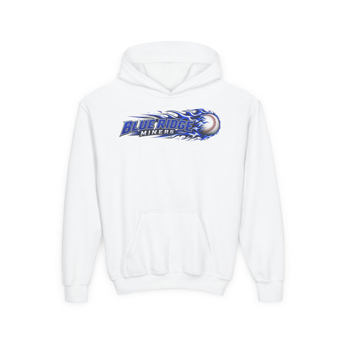 YOUTH Blue Ridge Miners Flaming Baseball Hoodie – Flaming Ball Hoodie
