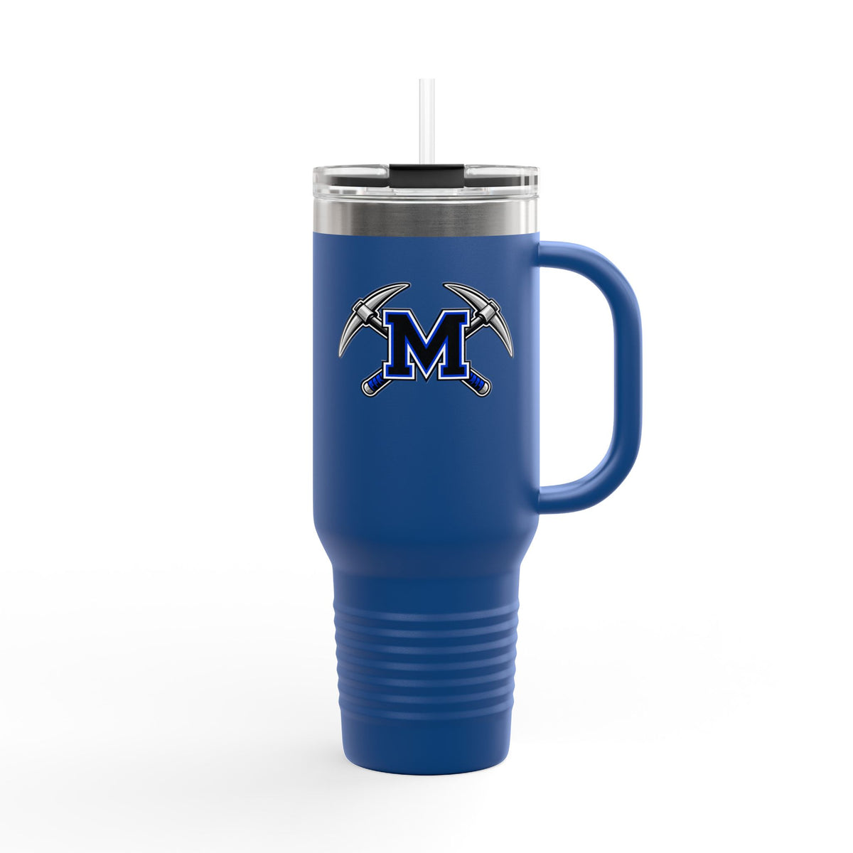 40oz Insulated Travel Mug — Block M and Miners Baseball Logos Stainless Steel Tumbler