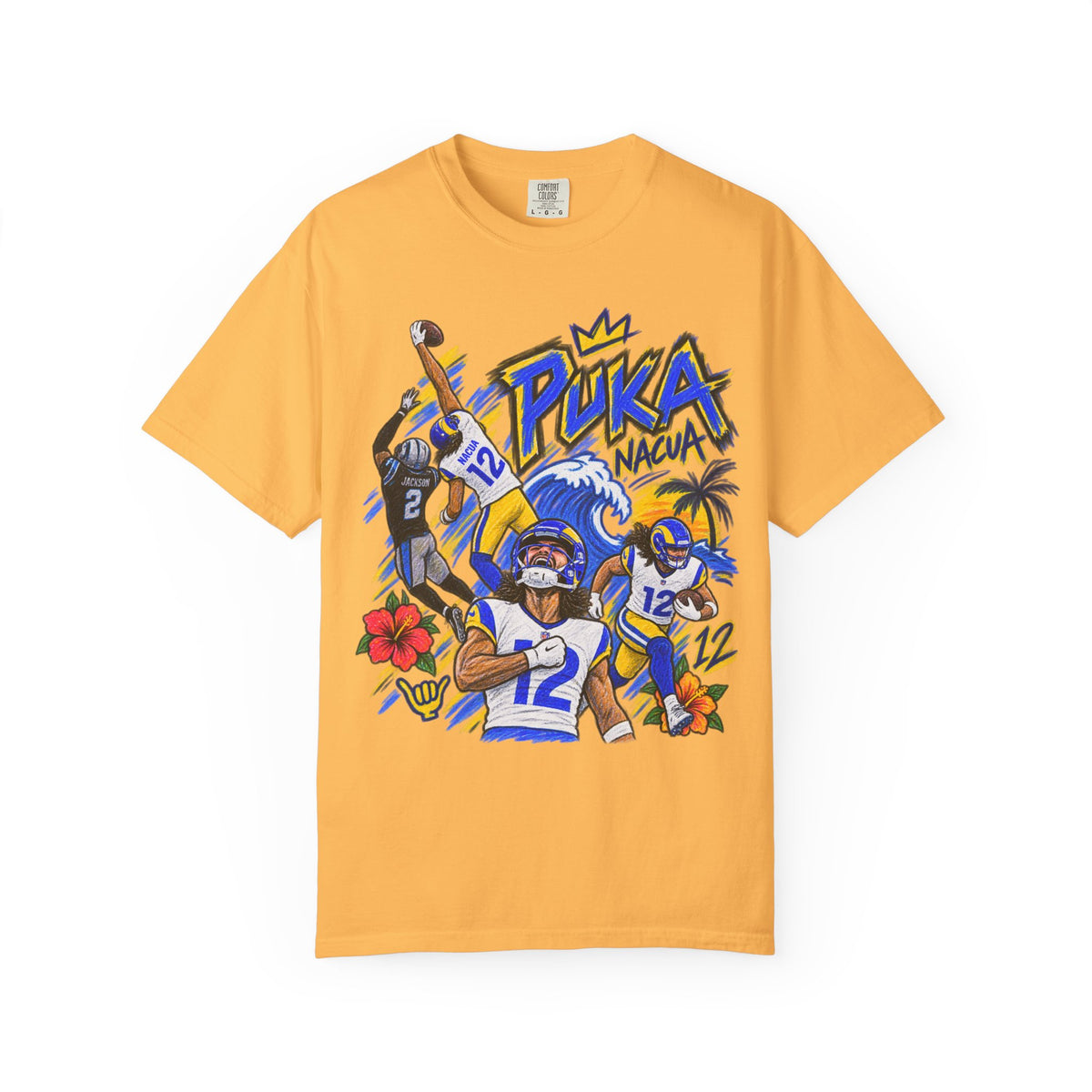 Puka Nacua Graphic T-Shirt - Sunday Standouts Sketch Series