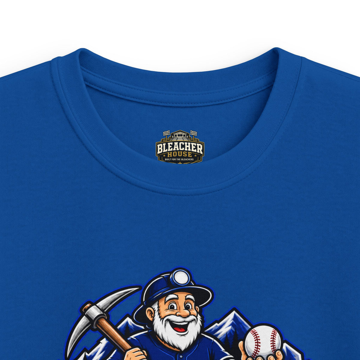 YOUTH Blue Ridge Miners Mascot and Logo T‑Shirt — Unisex Softstyle Tee