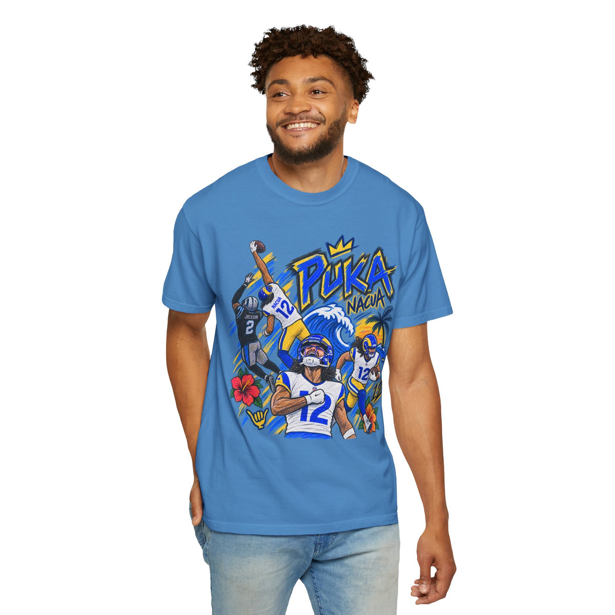 Puka Nacua Graphic T-Shirt - Sunday Standouts Sketch Series