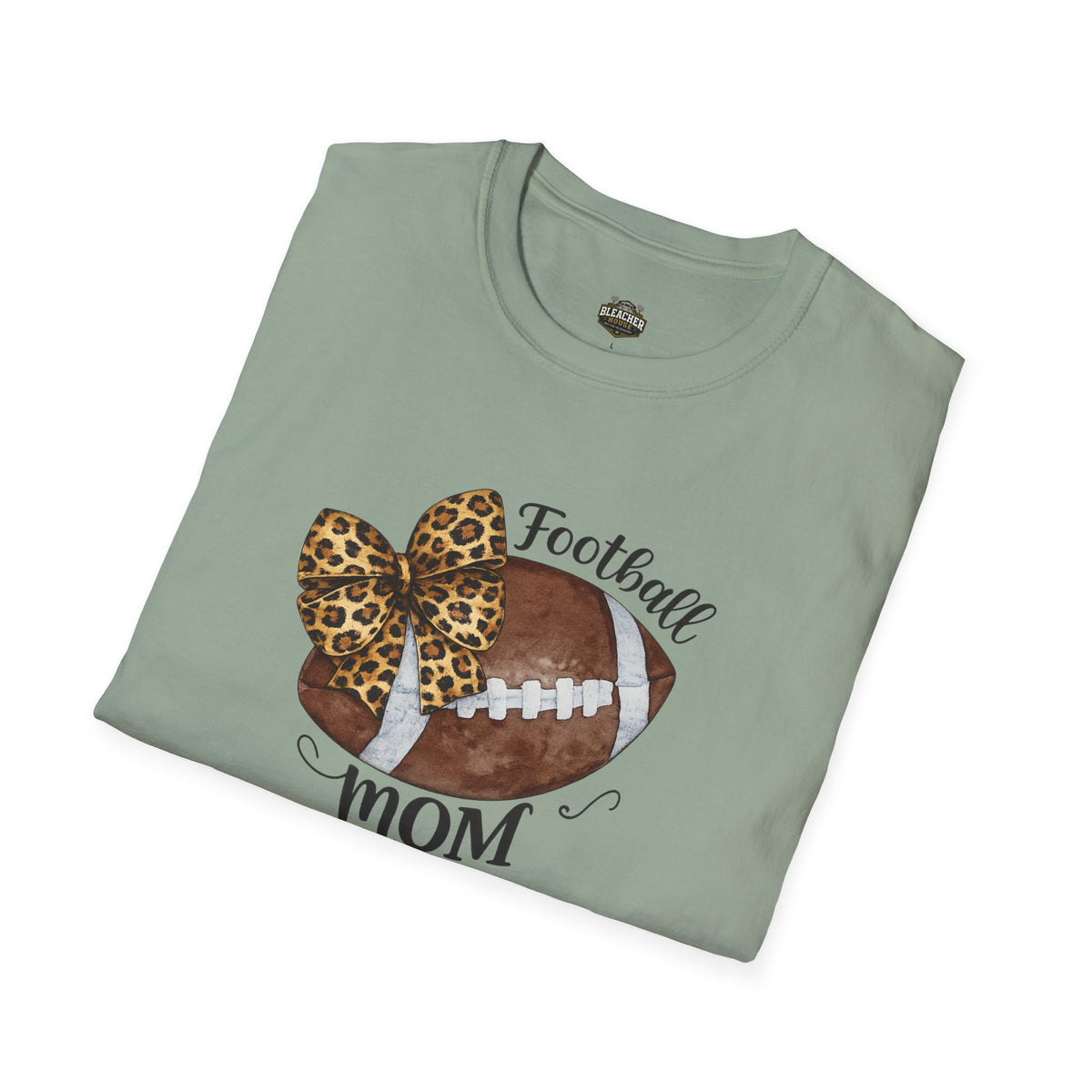 Football Mom T-Shirt — Leopard Bow Game Day Tee