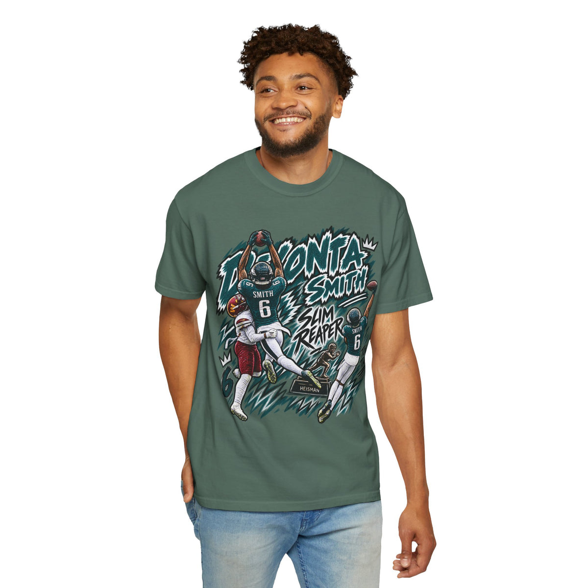 Devonta Smith, SLIM REAPER Graphic T-Shirt - Sunday Standouts Sketch Series