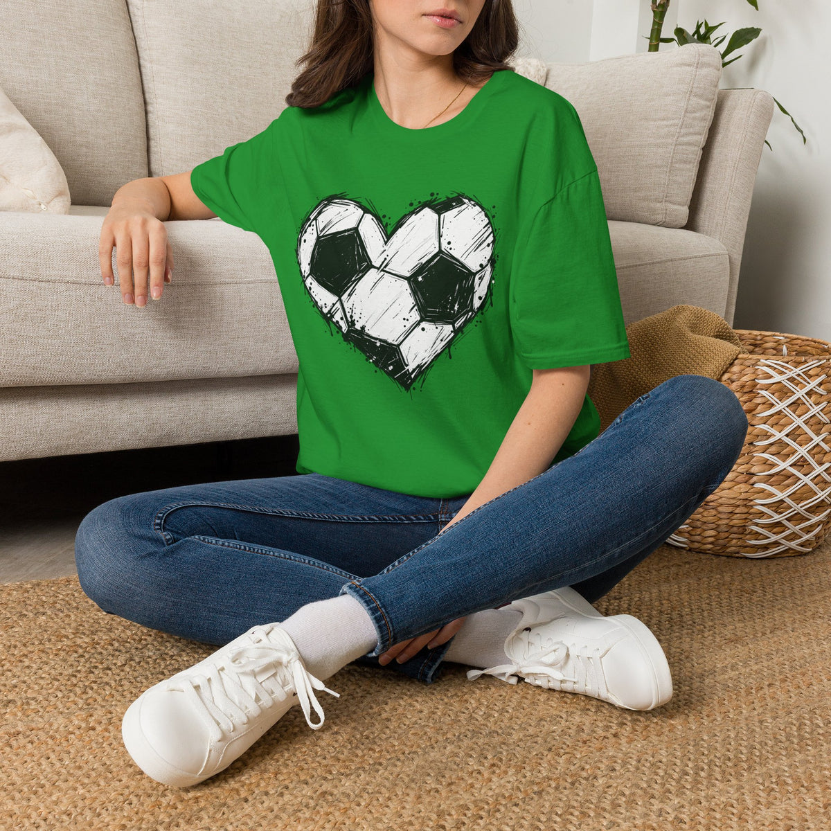 Soccer Heart T-Shirt — Grunge Love Football Tee
