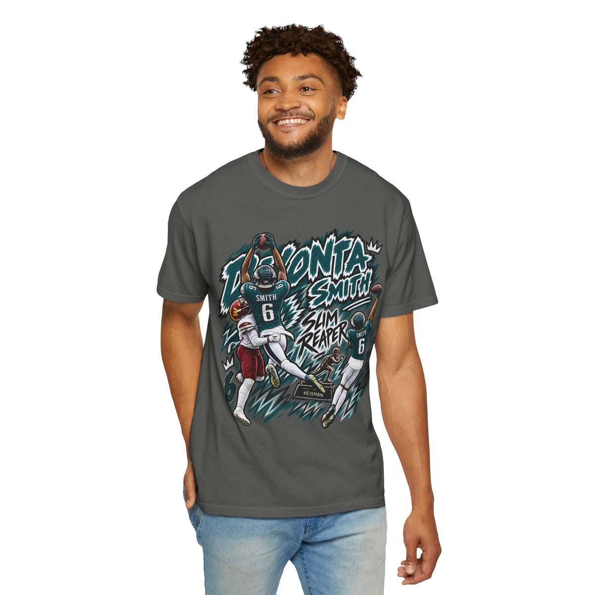 Devonta Smith, SLIM REAPER Graphic T-Shirt - Sunday Standouts Sketch Series