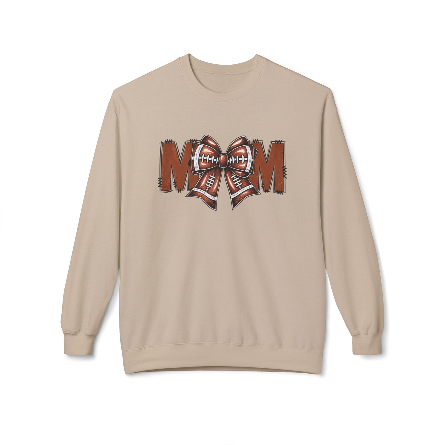 Sweatshirt - Football Mom Bow Crewneck Sweatshirt
