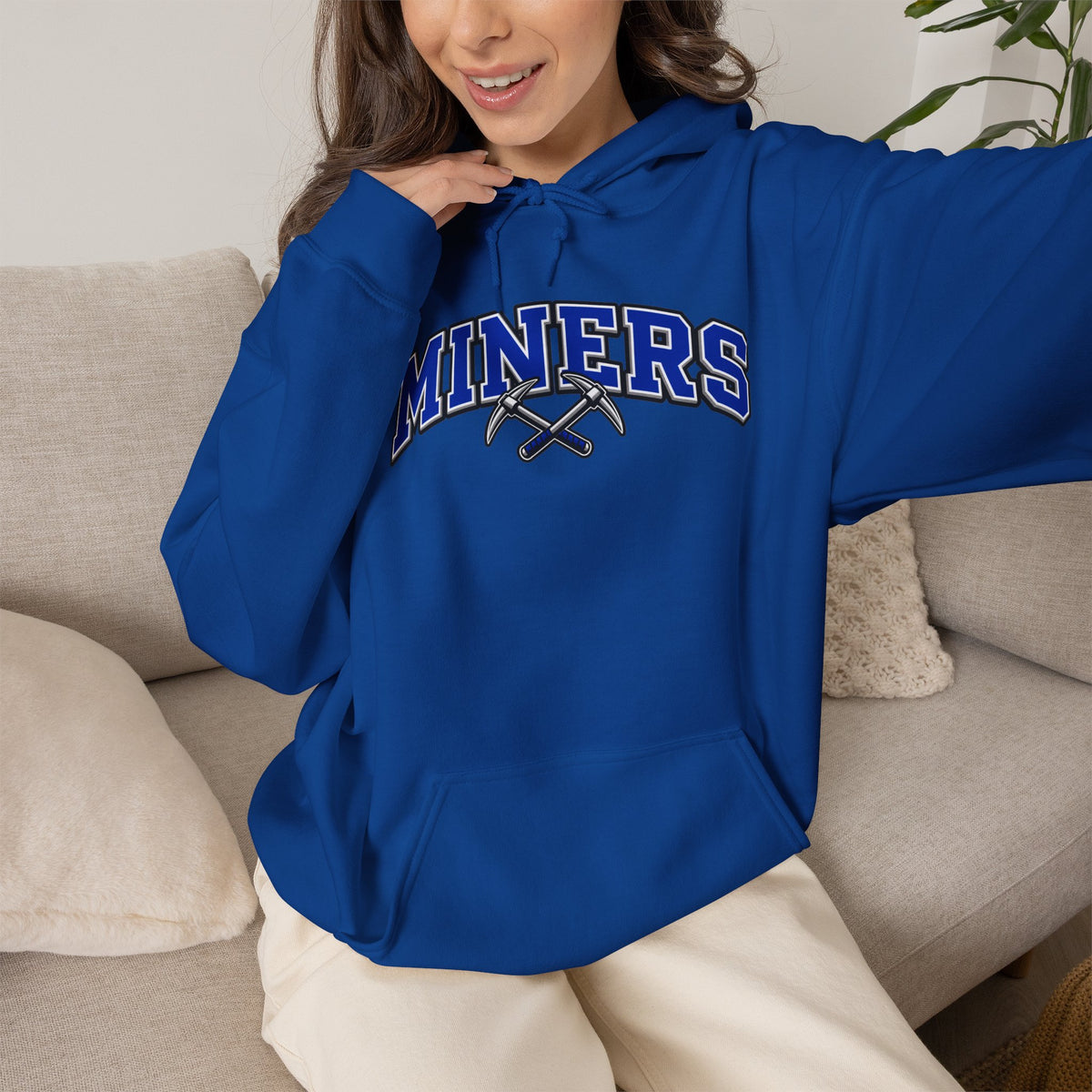 Miners Block Letter and Logo Hoodie