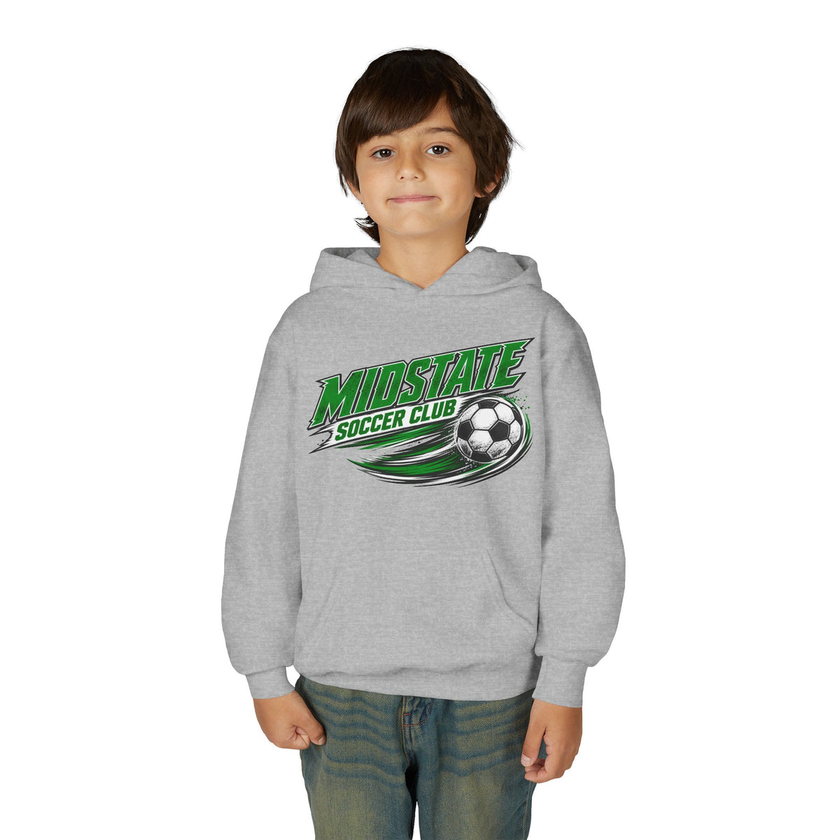 Youth Midstate Soccer Hoodie - MidState Soccer Club Graphic Hooded Sweatshirt