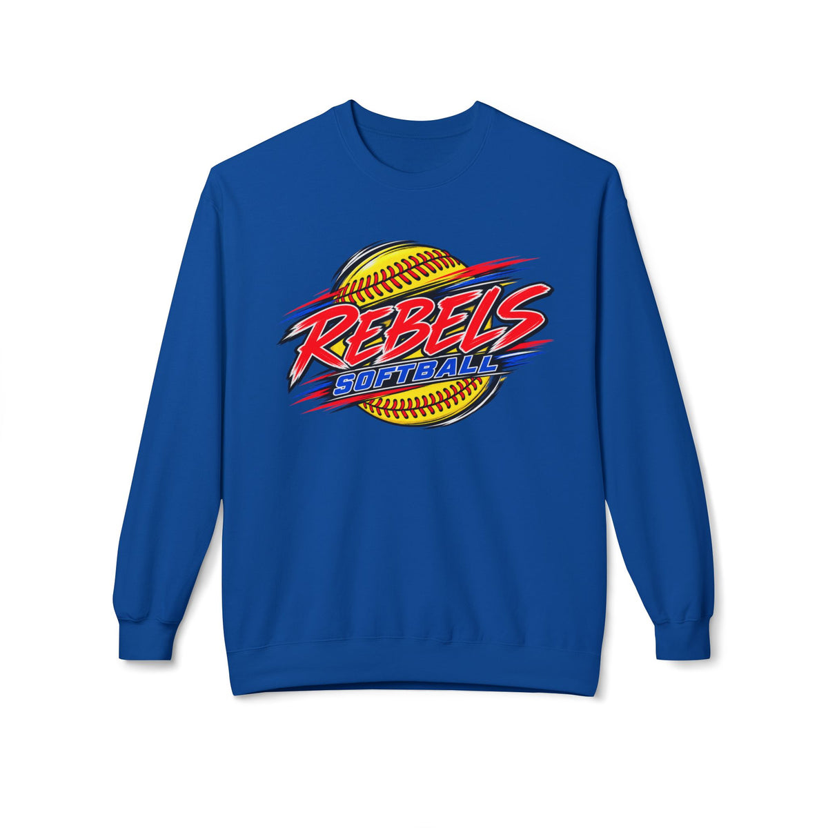 Rebels Softball Crewneck Sweatshirt — Bold Team Logo Pullover