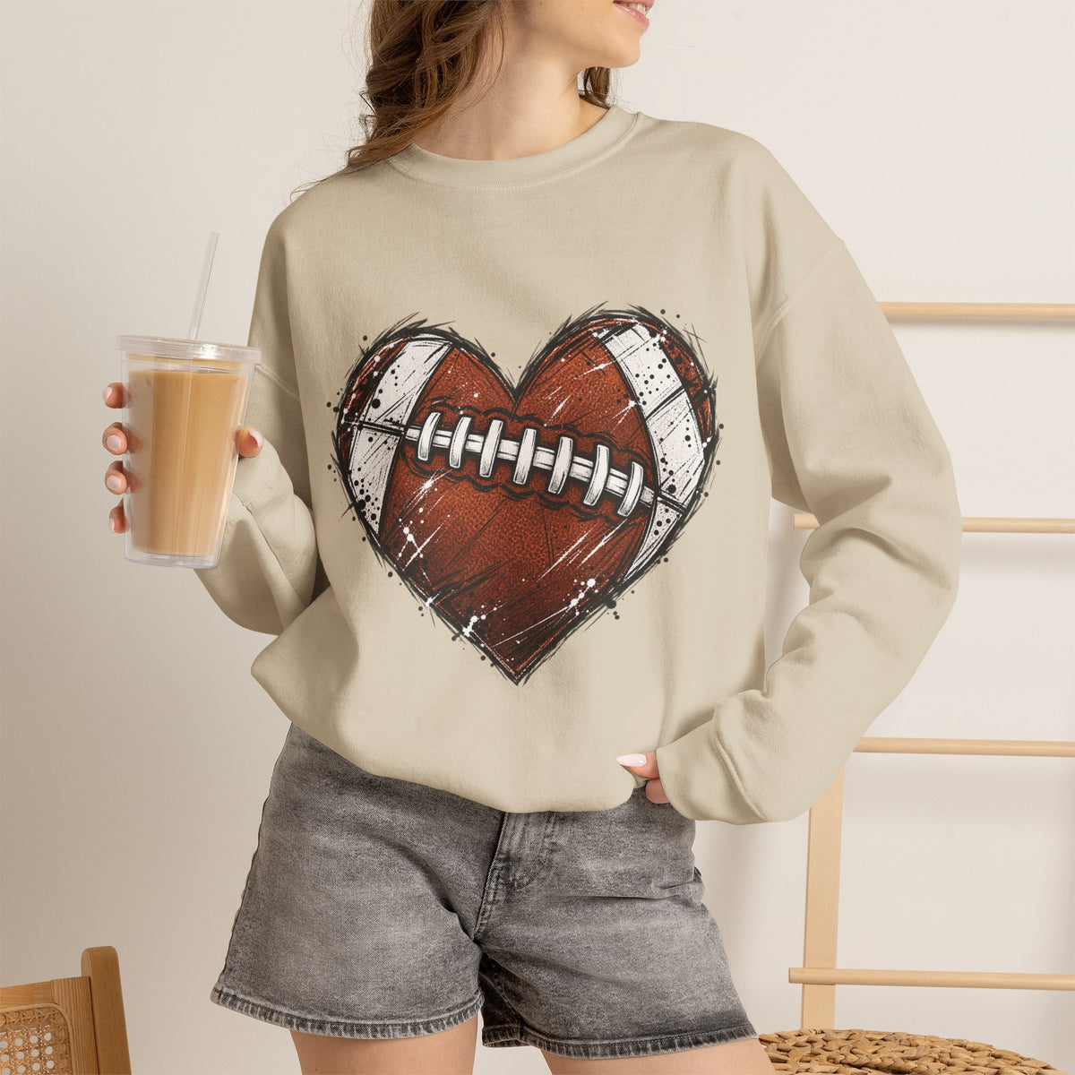 Unisex Heavy Blend™ Football Crewneck Sweatshirt