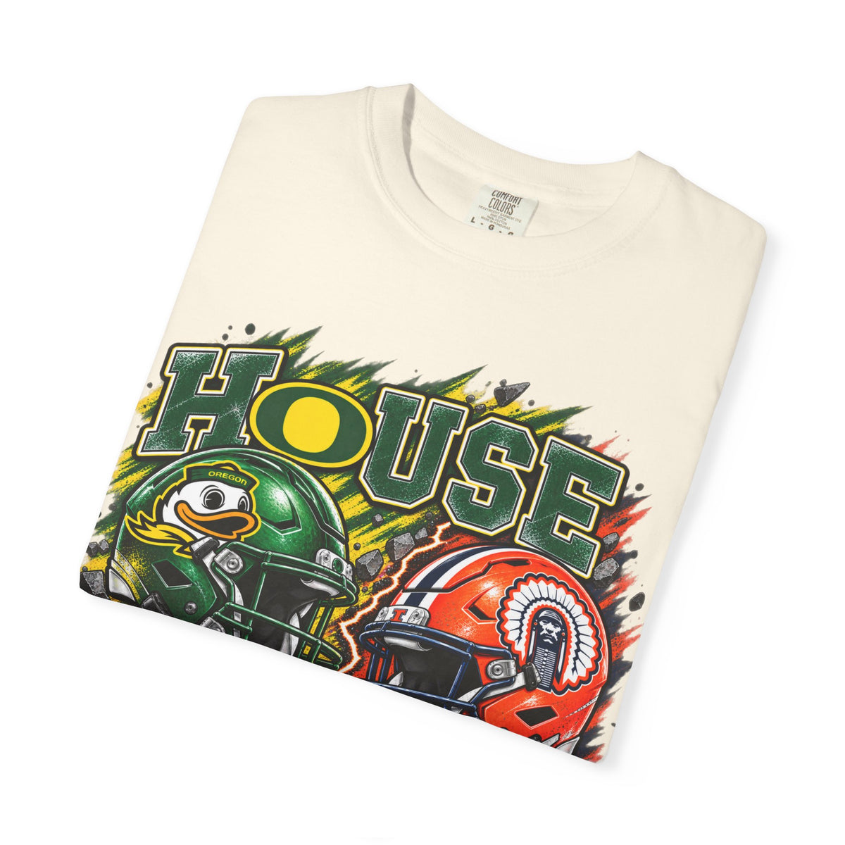 House Divided Football T-Shirt - Oregon vs. Illinois