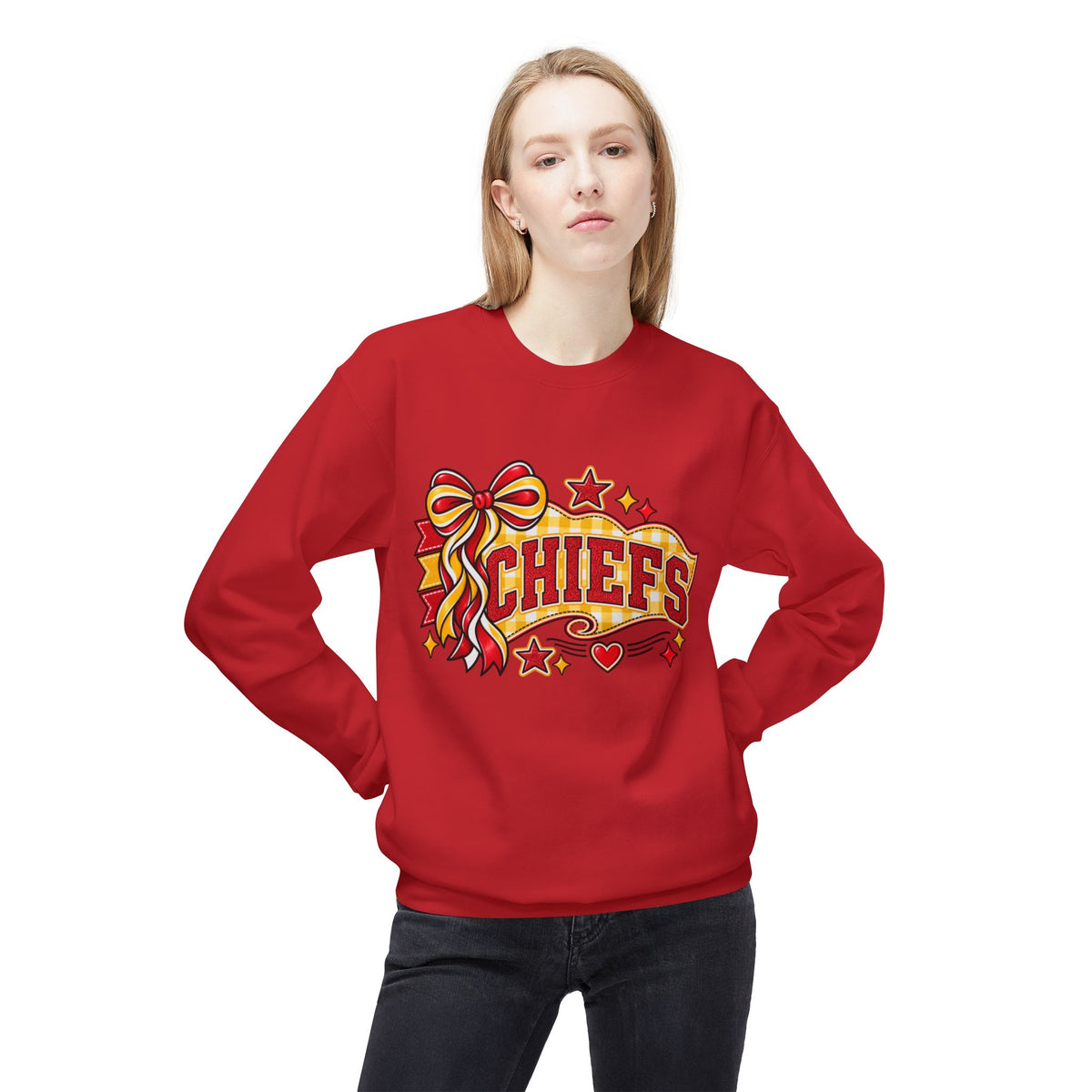 Chiefs Ribbon & Banner Crewneck Sweatshirt - Team Spirit Pullover