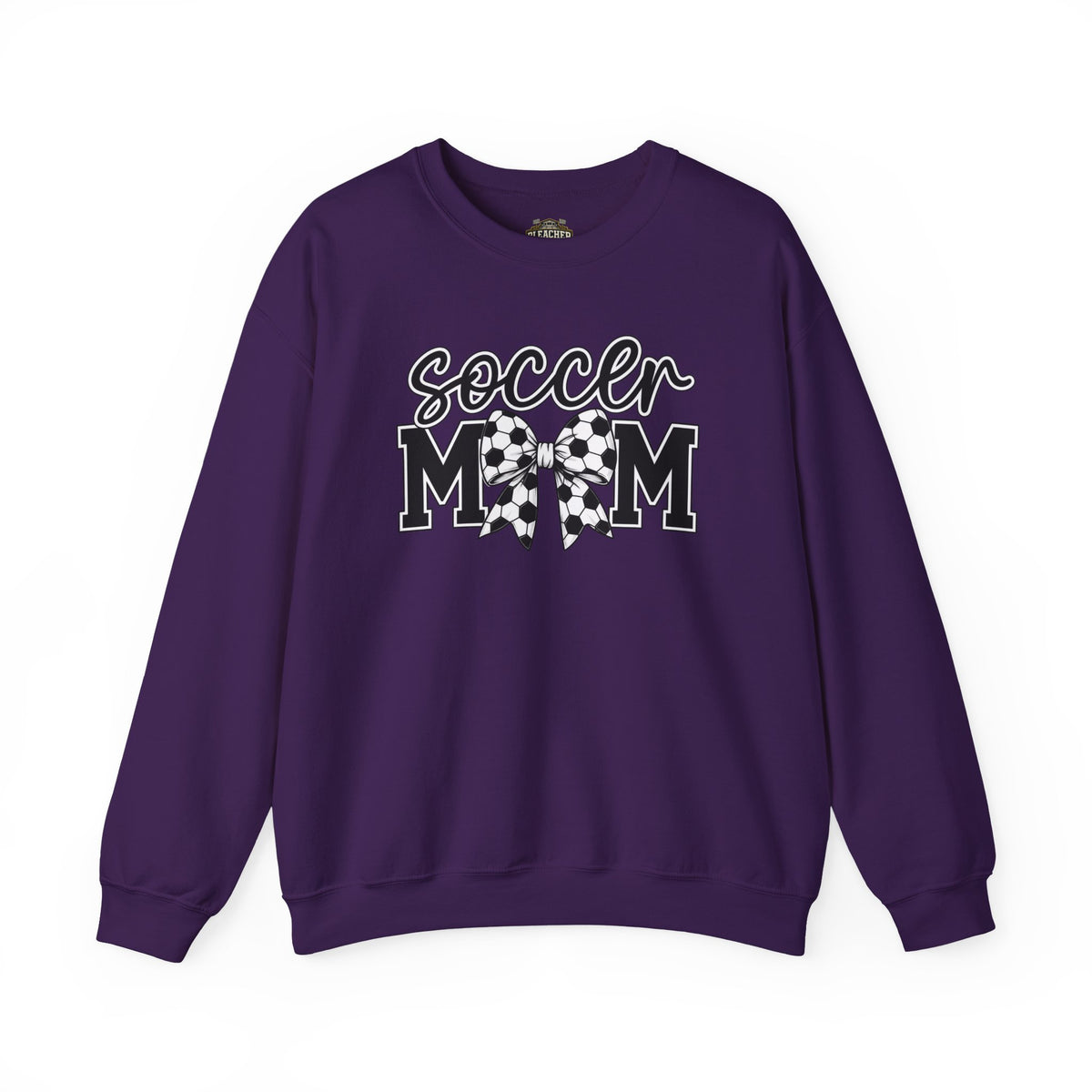 Soccer Mom Crewneck Sweatshirt — Cheer Mom Graphic Pullover with Soccer Bow