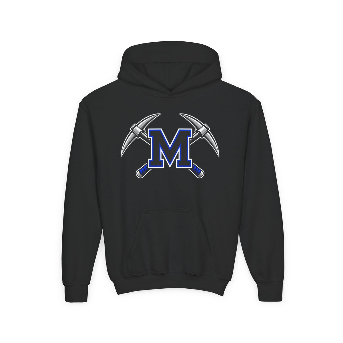 YOUTH Miners M Logo Hoodie - Cross Pickaxe Graphic M Logo