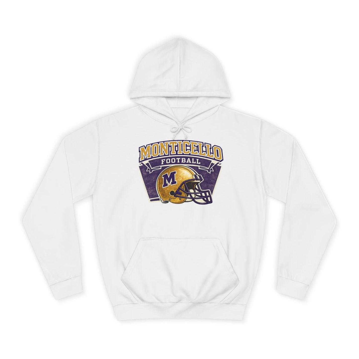Monticello Football Hoodie — Vintage Helmet Hoodie