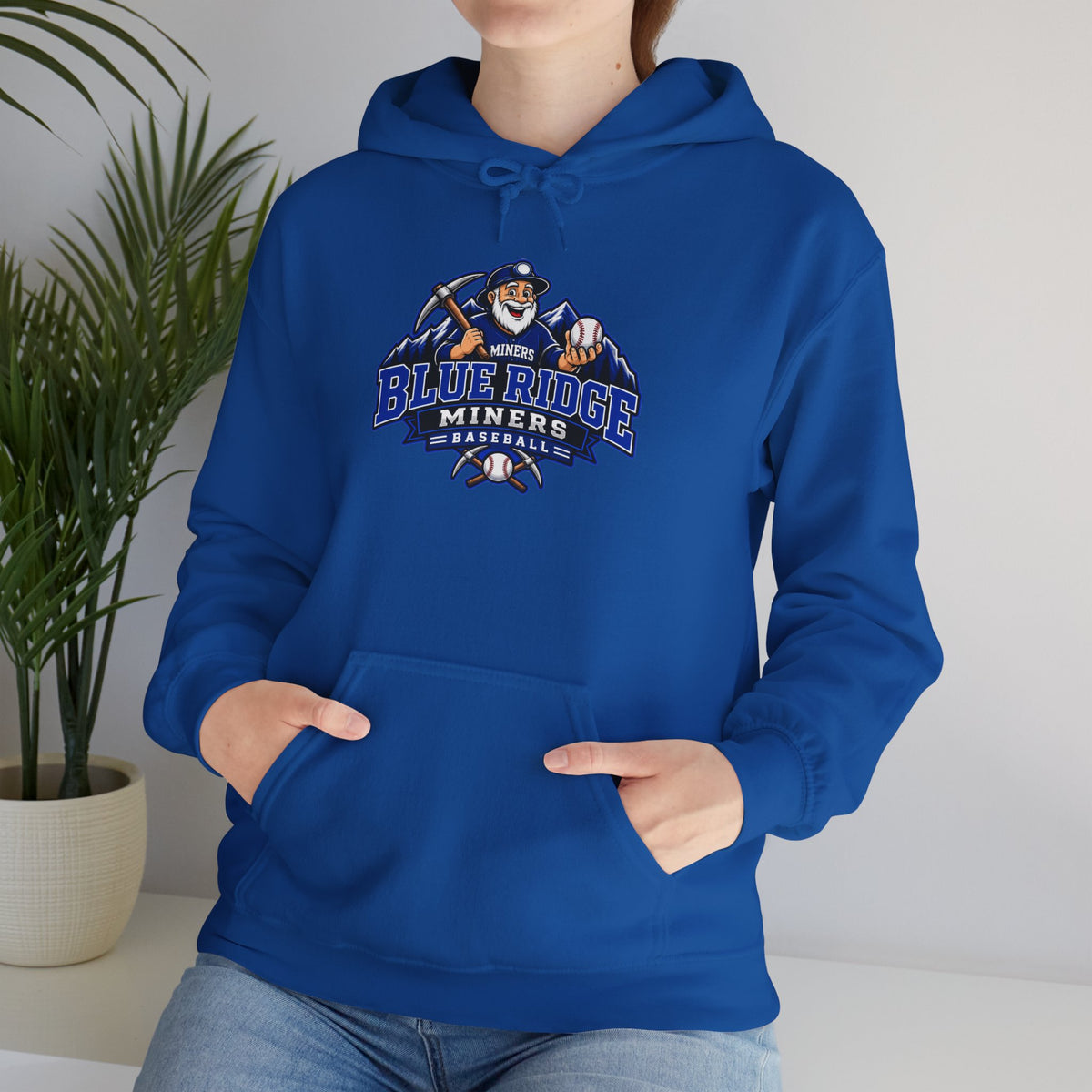 Blue Ridge Miners Mascot Logo Hoodie