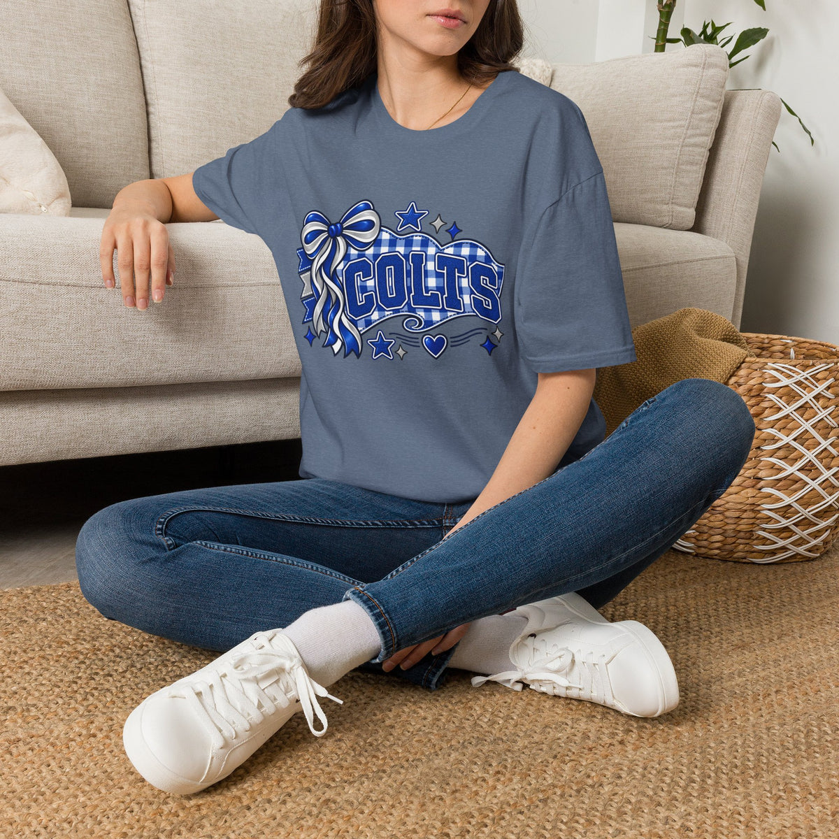 Colts Ribbon & Banner T-Shirt — Team Spirit Tee