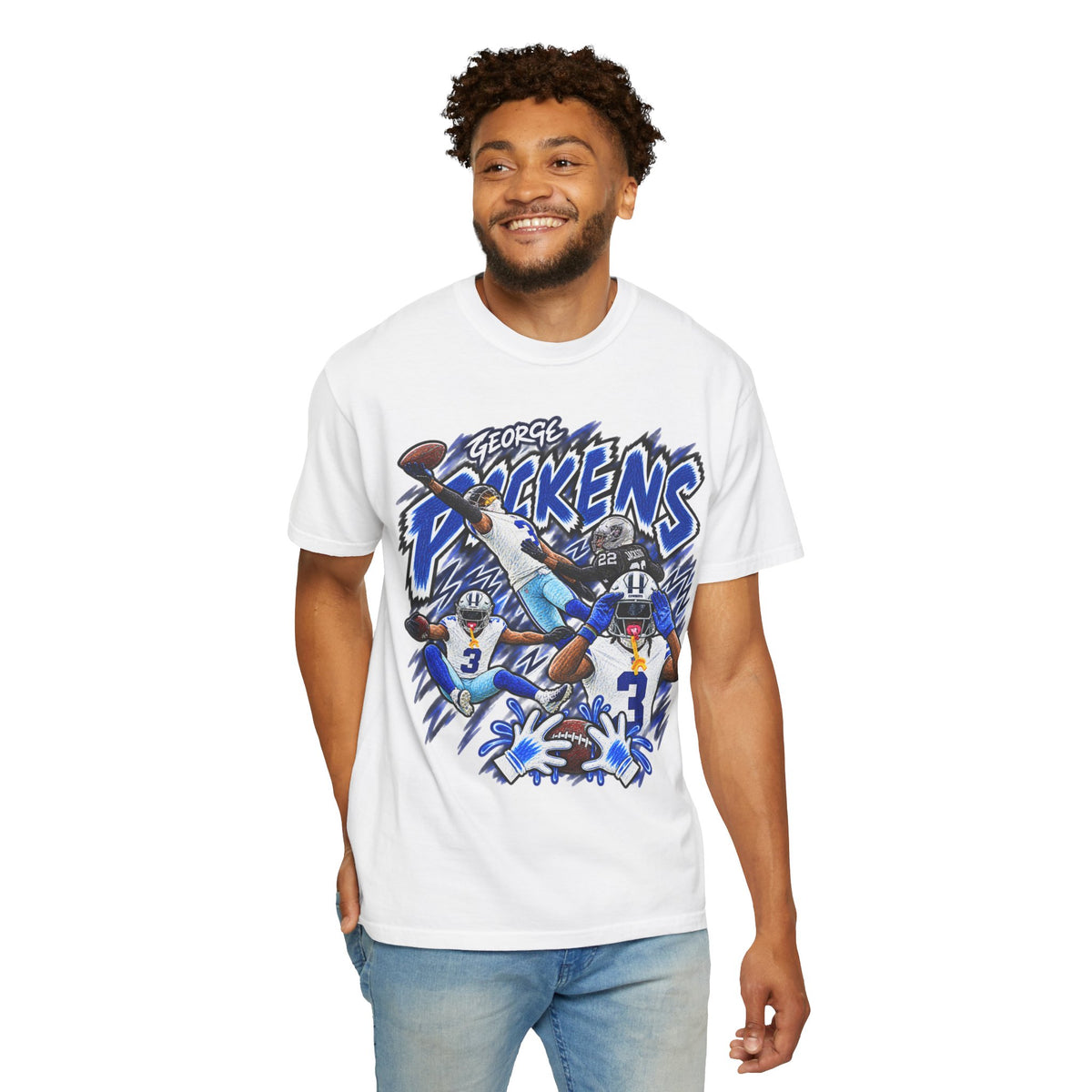 George Pickens Graphic T-Shirt - Sunday Standouts Sketch Series