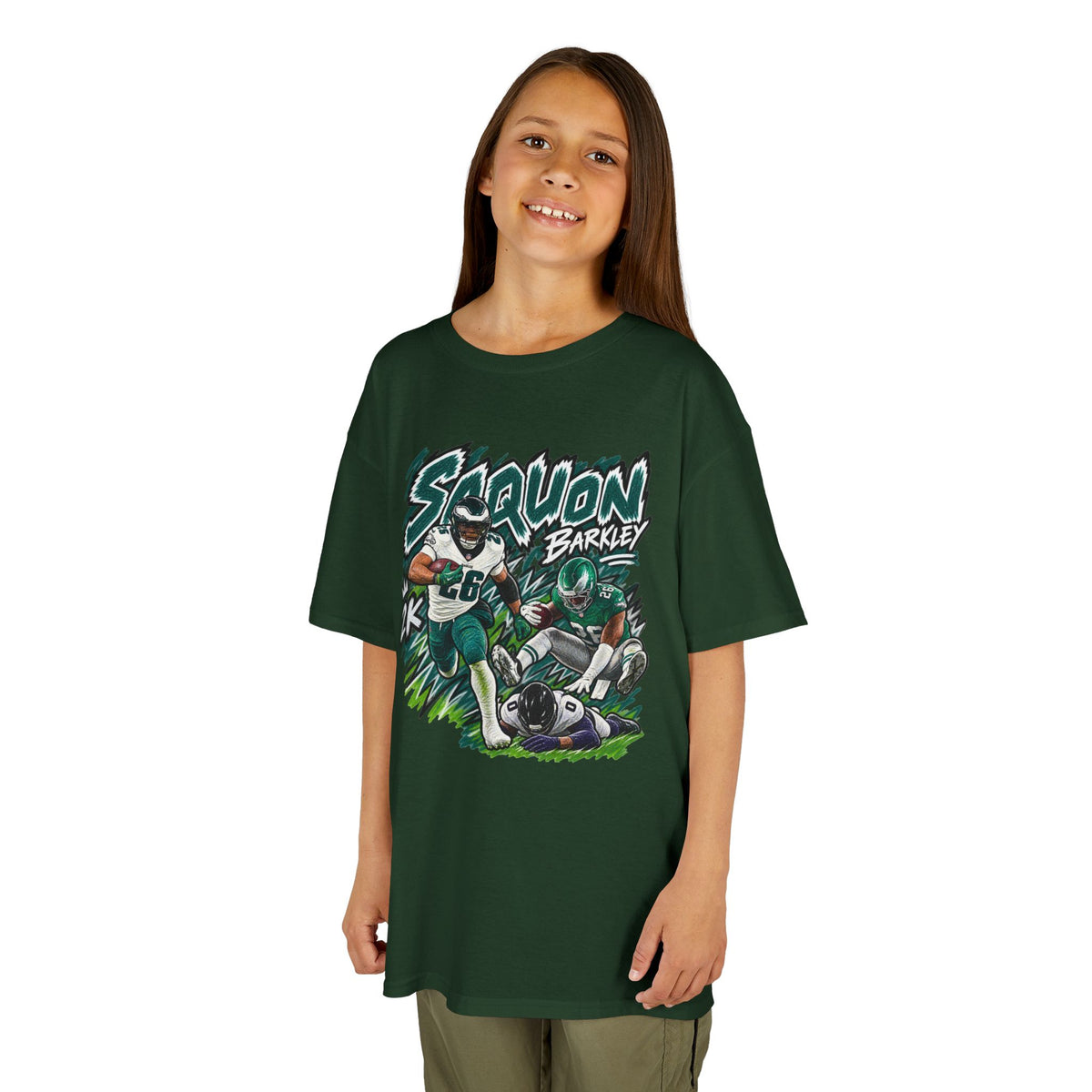 YOUTH Saquon Barkley Graphic T-Shirt - Sunday Standouts Sketch Series