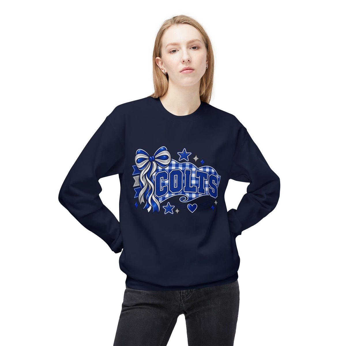 Colts Ribbon & Banner Crewneck Sweatshirt - Team Spirit Pullover