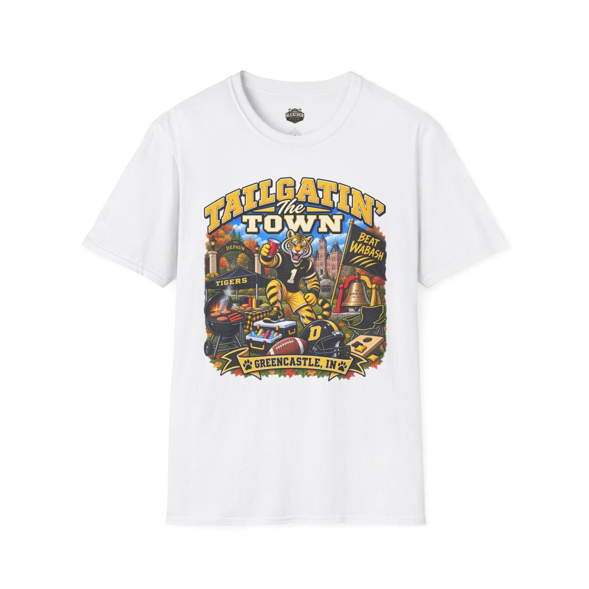 Tailgatin' the Town - DEPAUW EDITION - College Game Day Tailgate Tee