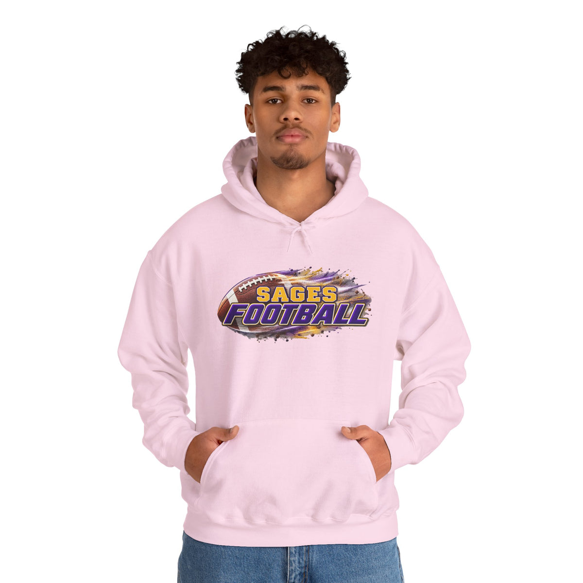 Sages Flaming Football Hoodie