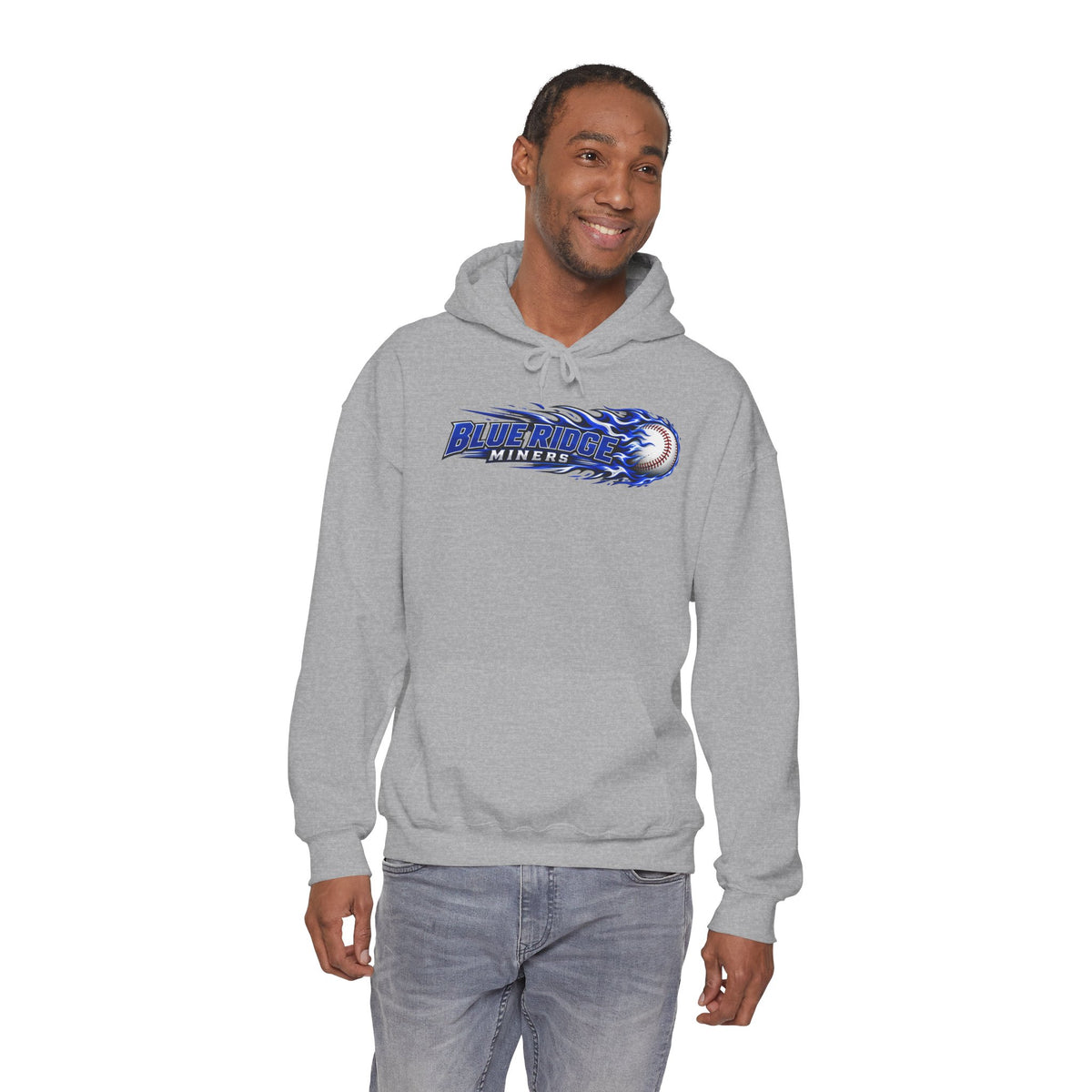 Blue Ridge Miners Flaming Baseball Hoodie – Flaming Ball Hoodie
