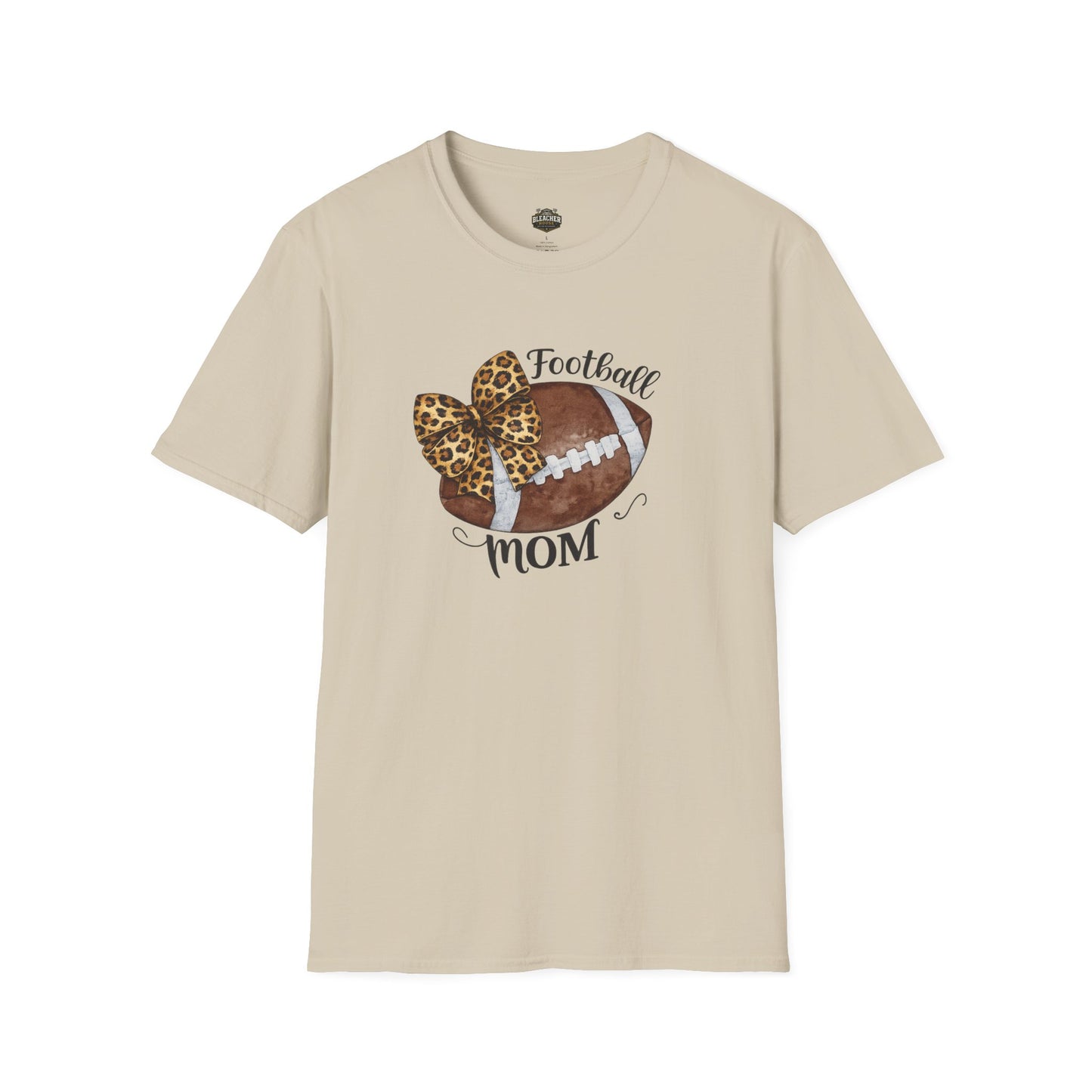 Football Mom T-Shirt — Leopard Bow Game Day Tee